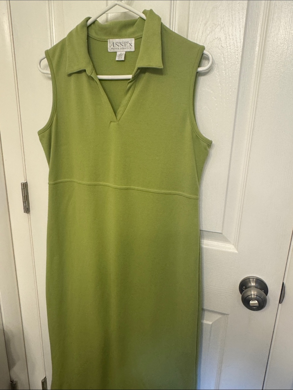 Y2K Annex Sleeveless Collared Maxi Dress in Olive Green